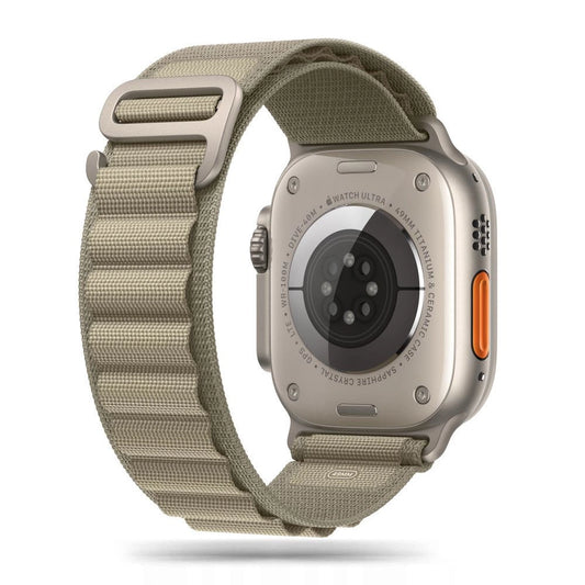 Tech-Protect Nylon Pro Strap for Apple Watch 4 / 5 / 6 / 7 / 8 / 9 / SE / Ultra 1 / 2 (42/44/45/49 mm) - Titanium Olive_0