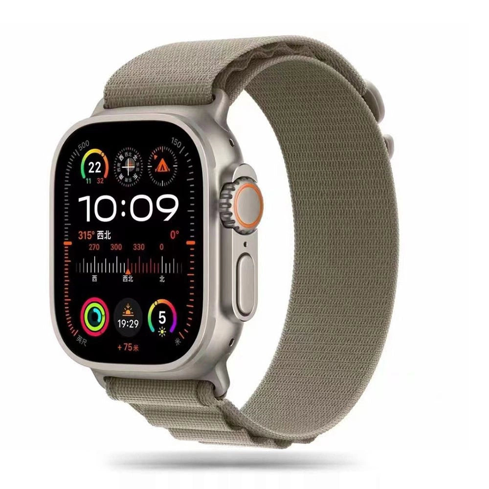 Tech-Protect Nylon Pro Strap for Apple Watch 4 / 5 / 6 / 7 / 8 / 9 / SE / Ultra 1 / 2 (42/44/45/49 mm) - Titanium Olive_6