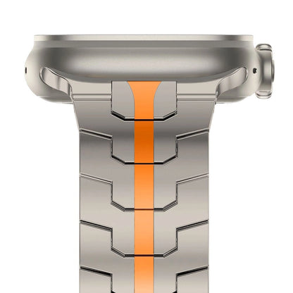 Tech-Protect Stainless Line Bracelet for Apple Watch 4 / 5 / 6 / 7 / 8 / 9 / SE / Ultra 1 / 2 (42/44/45/49 mm) - Titanium Orange_2