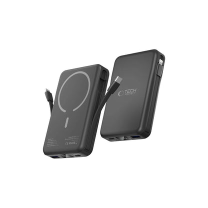 Tech-Protect LifeMag PB31 Power Bank with MagSafe 10000mAh 15W USB-C / USB-A / Built-in USB-C / Lightning Cables - Black_2