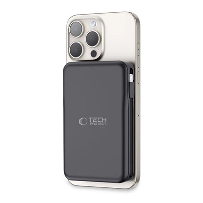 Tech-Protect LifeMag PB31 Power Bank with MagSafe 10000mAh 15W USB-C / USB-A / Built-in USB-C / Lightning Cables - Black_8