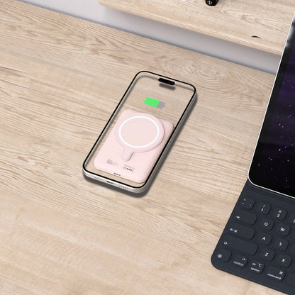 Tech-Protect LifeMag PB10 Powerbank with MagSafe 5000mAh 15W USB-C port - pink + USB-C cable_6