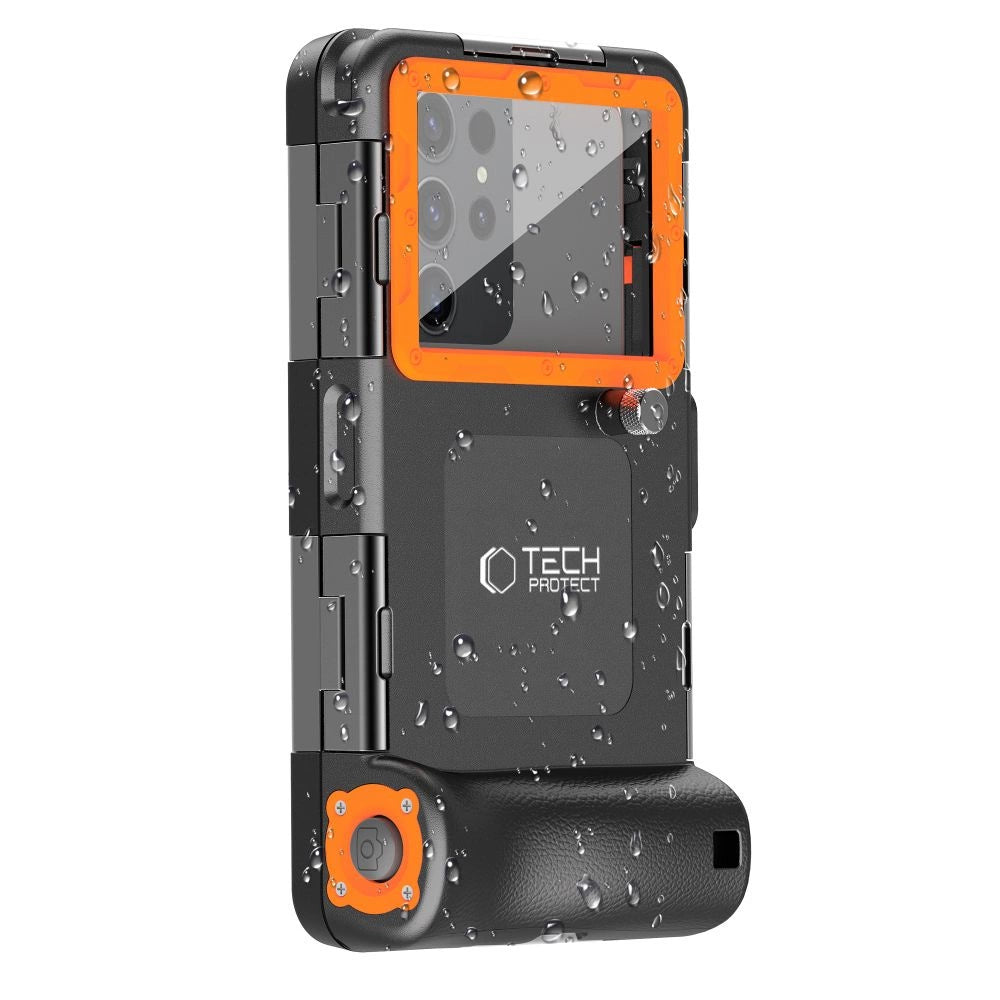 Tech-Protect Waterproof Case IPX8 for 4.7-6.7" Smartphones - Black and Orange_1