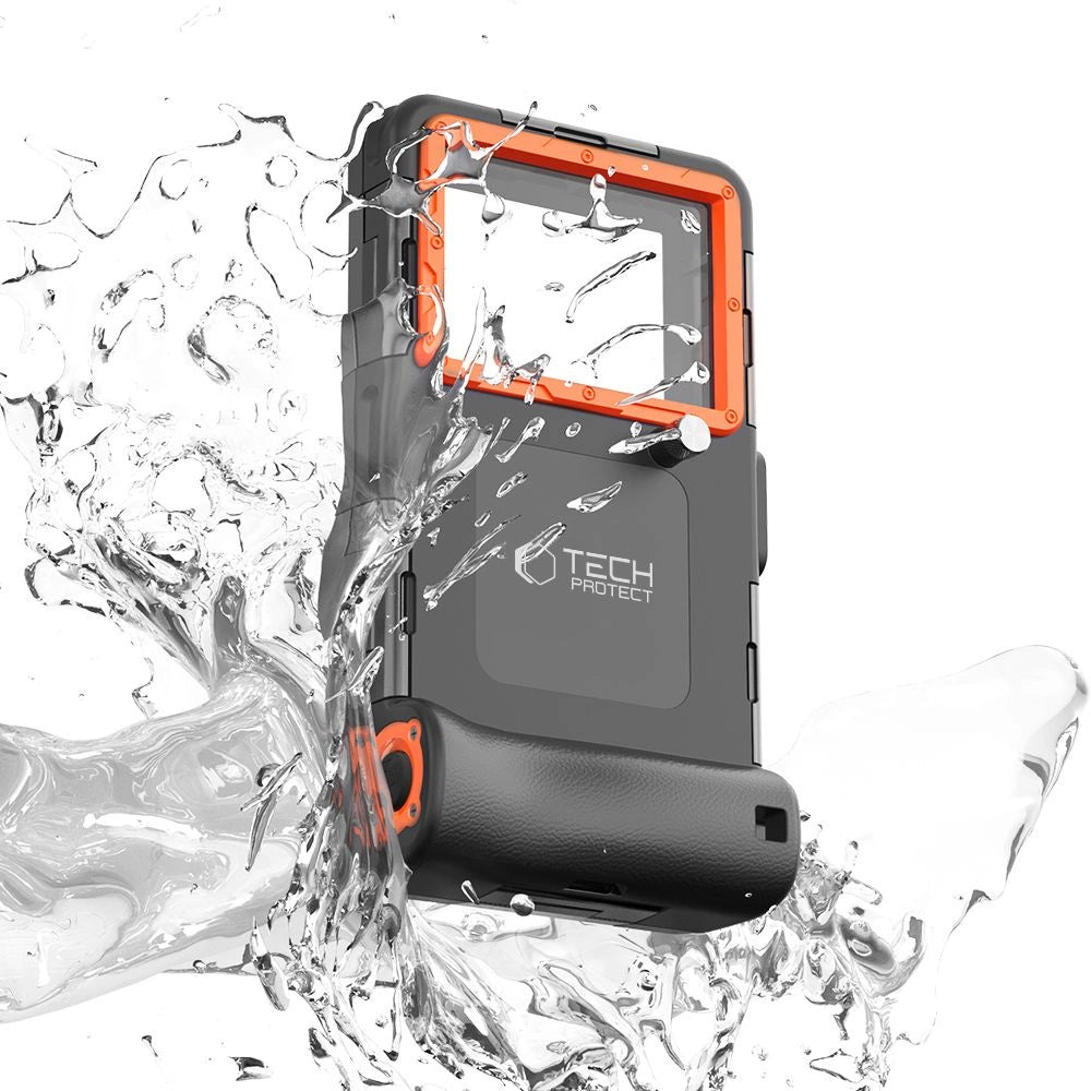 Tech-Protect Waterproof Case IPX8 for 4.7-6.7" Smartphones - Black and Orange_2