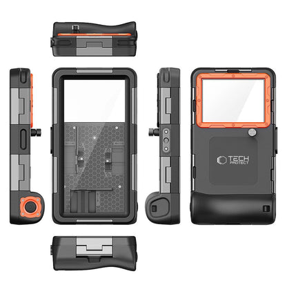 Tech-Protect Waterproof Case IPX8 for 4.7-6.7" Smartphones - Black and Orange_4