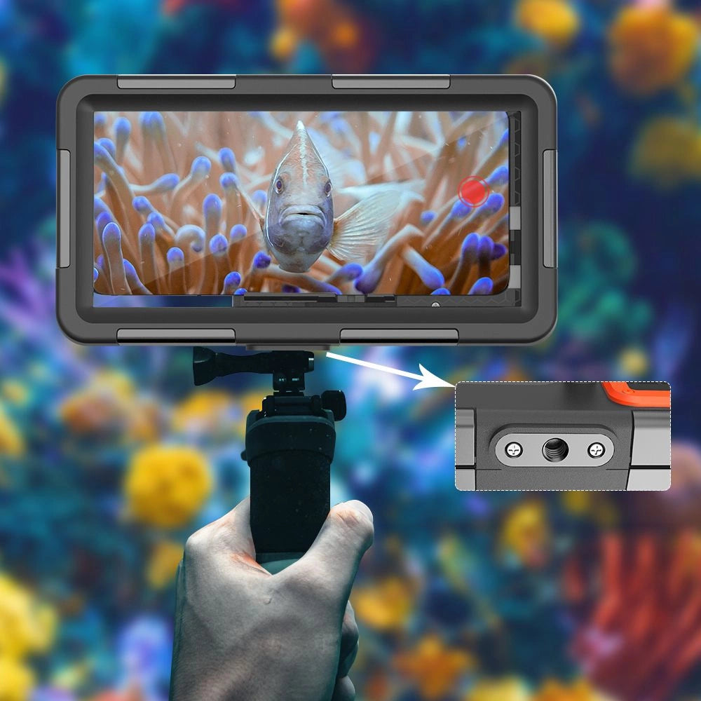 Tech-Protect Waterproof Case IPX8 for 4.7-6.7" Smartphones - Black and Orange_5
