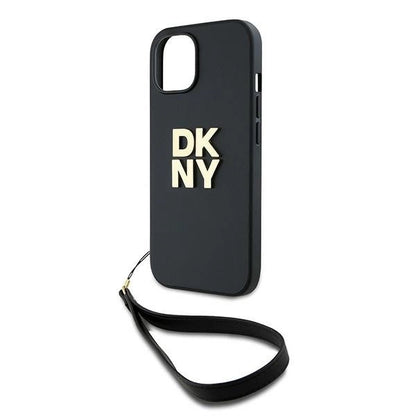 DKNY Wrist Strap Stock Logo case for iPhone 14 / 15 / 13 - black_4