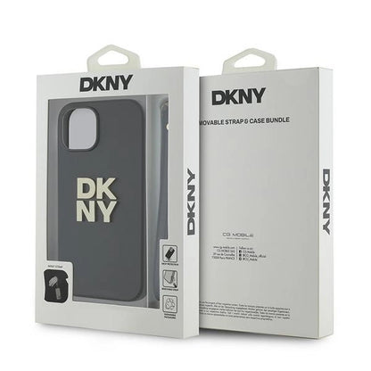 DKNY Wrist Strap Stock Logo case for iPhone 14 / 15 / 13 - black_6