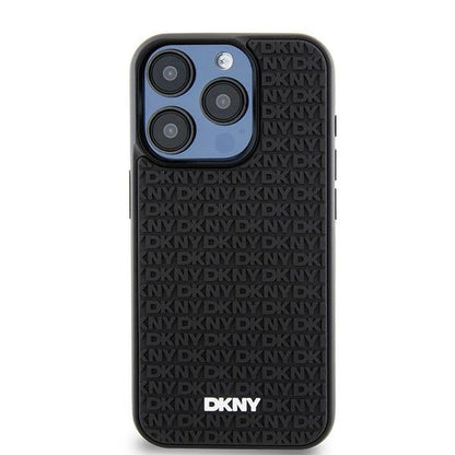 DKNY 3D Rubber Repeat Pattern case for iPhone 15 Pro - black_2