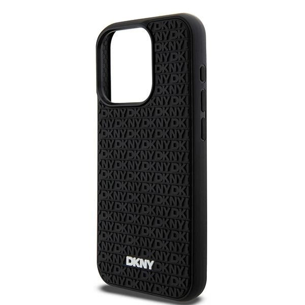 DKNY 3D Rubber Repeat Pattern case for iPhone 15 Pro - black_5
