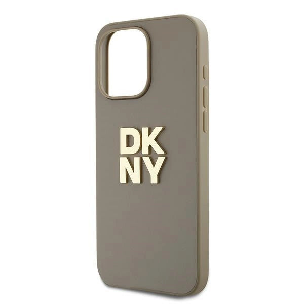 DKNY Wrist Strap Stock Logo case for iPhone 15 Pro - beige_4