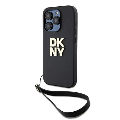 DKNY Wrist Strap Stock Logo case for iPhone 15 Pro - black_0