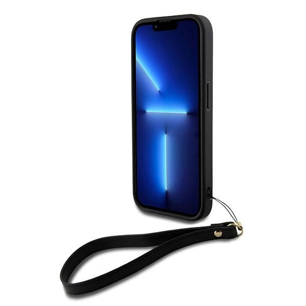 DKNY Wrist Strap Stock Logo case for iPhone 15 Pro - black_2