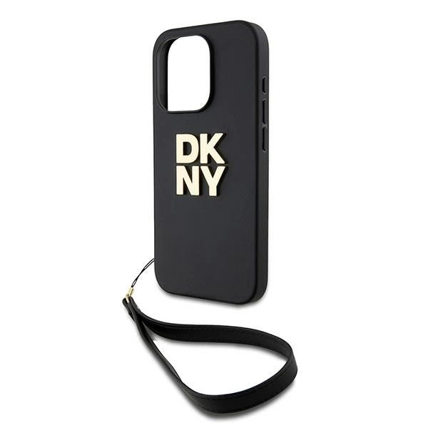 DKNY Wrist Strap Stock Logo case for iPhone 15 Pro - black_3