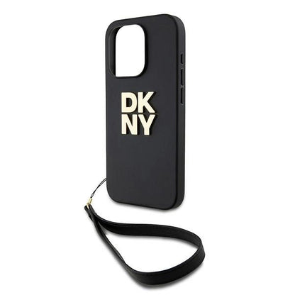 DKNY Wrist Strap Stock Logo case for iPhone 15 Pro - black_3