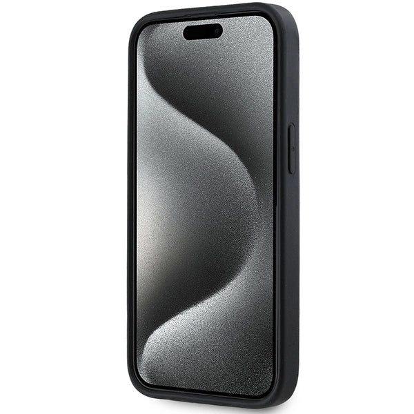 DKNY 3D Rubber Repeat Pattern case for iPhone 15 Plus - black_4