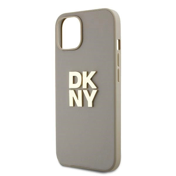 DKNY Wrist Strap Stock Logo case for iPhone 15 Plus - beige_4
