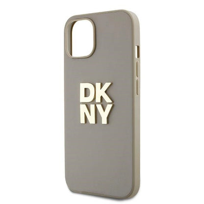 DKNY Wrist Strap Stock Logo case for iPhone 15 Plus - beige_4