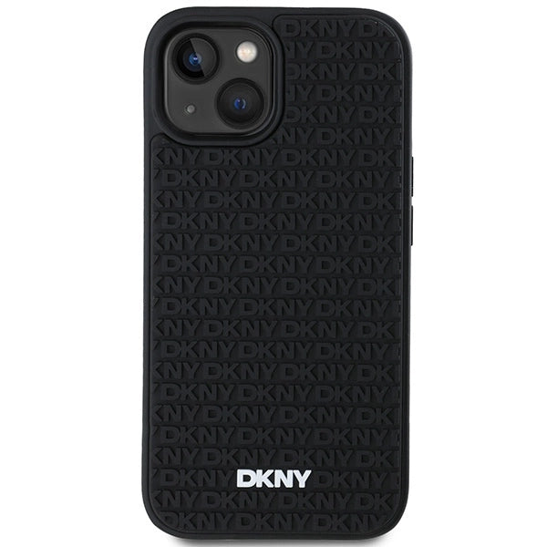 DKNY 3D Rubber Repeat Pattern case for iPhone 15/14/13 - black_2