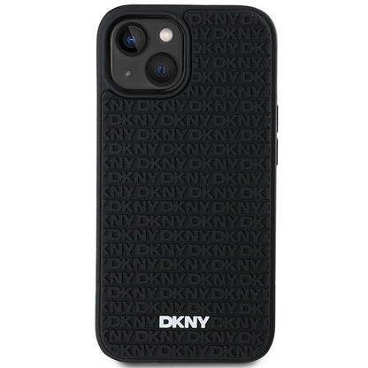DKNY 3D Rubber Repeat Pattern case for iPhone 15/14/13 - black_2