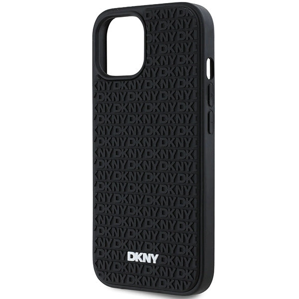 DKNY 3D Rubber Repeat Pattern case for iPhone 15/14/13 - black_5