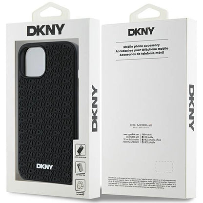 DKNY 3D Rubber Repeat Pattern case for iPhone 15/14/13 - black_7