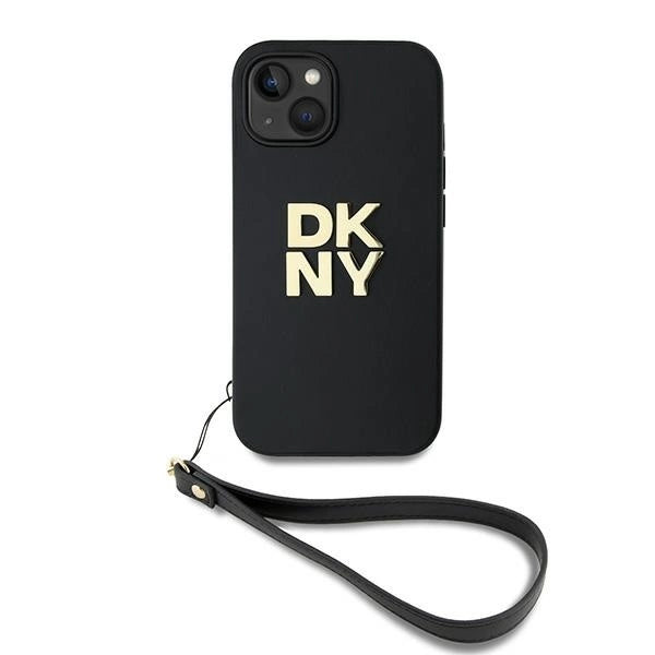 DKNY Wrist Strap Stock Logo case for iPhone 15 / 14 / 13 - black_1
