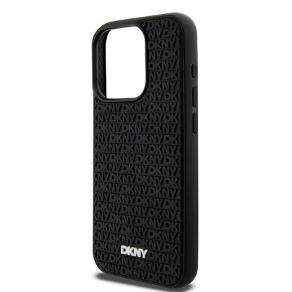 DKNY 3D Rubber Repeat Pattern case for iPhone 15 Pro Max - black_5