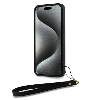 DKNY Wrist Strap Stock Logo case for iPhone 15 Pro Max - black_3
