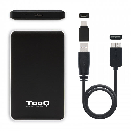 TooQ Caja externa para discos duros 2.5" SATA I/II/III a USB 3.1 Gen1 con UASP_1
