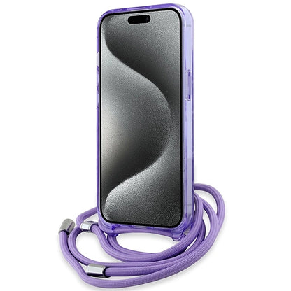 Karl Lagerfeld IML Crossbody Monogram Karl &amp; Choupette Head MagSafe case for iPhone 15 / 14 / 13 - purple_3