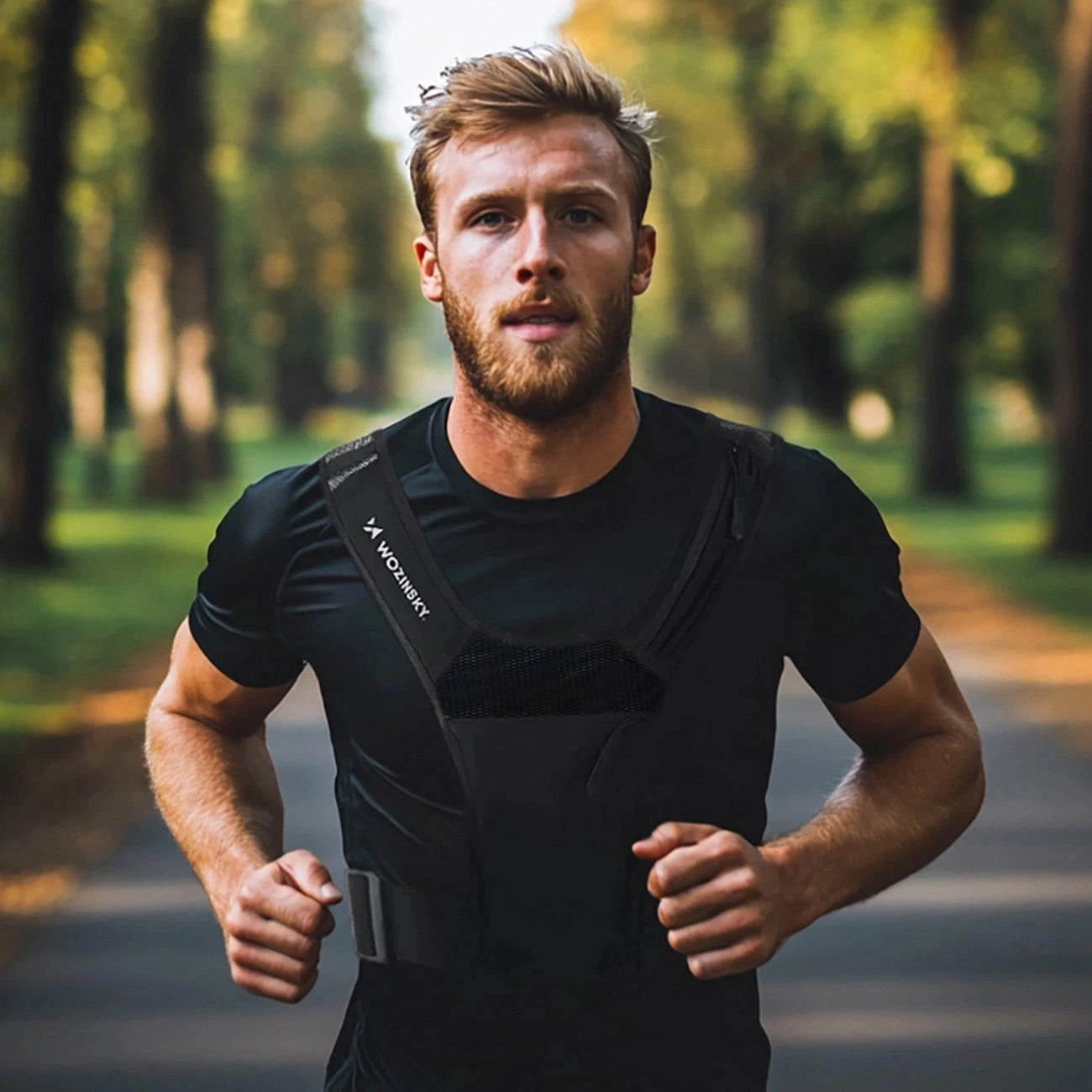 Wozinsky WKDB1 Reflective Running Vest - Black_2