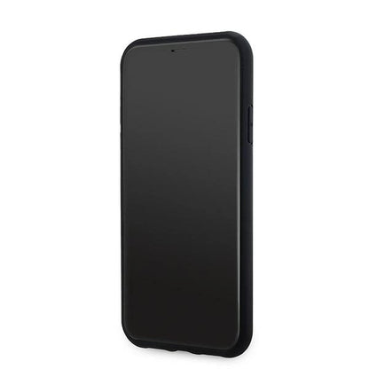 DKNY Leather Checkered Mono Pattern MagSafe Case for iPhone 11 / Xr - Black_4