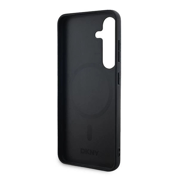 DKNY Leather Checkered Mono Pattern MagSafe case for Samsung Galaxy S24 - black_6
