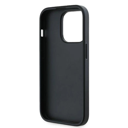 Karl Lagerfeld Diagonal Quilted Script case for iPhone 14 Pro Max - black_6
