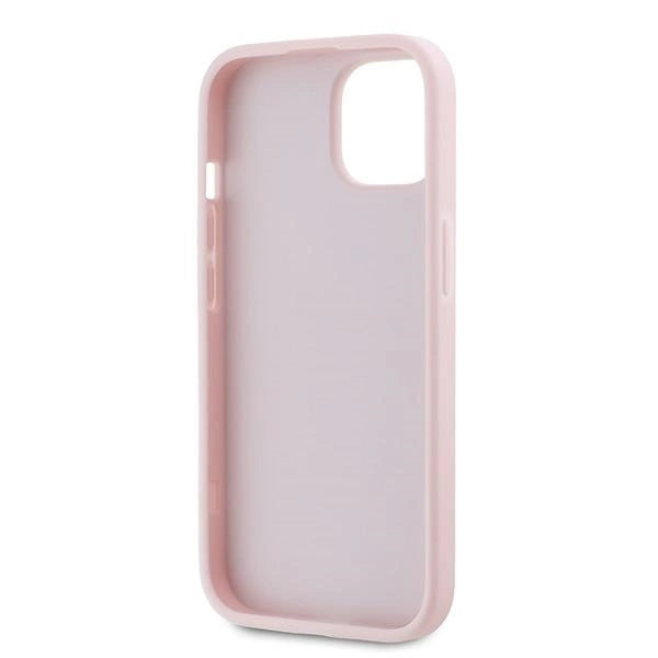 Karl Lagerfeld Diagonal Quilted Script case for iPhone 15 Plus / 14 Plus - pink_6