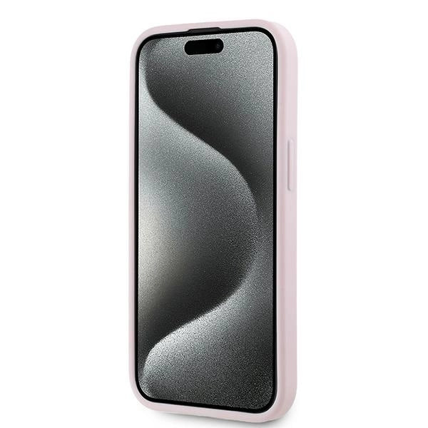 Karl Lagerfeld Diagonal Quilted Script case for iPhone 15 / 14 / 13 - pink_4