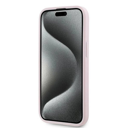 Karl Lagerfeld Diagonal Quilted Script case for iPhone 15 / 14 / 13 - pink_4