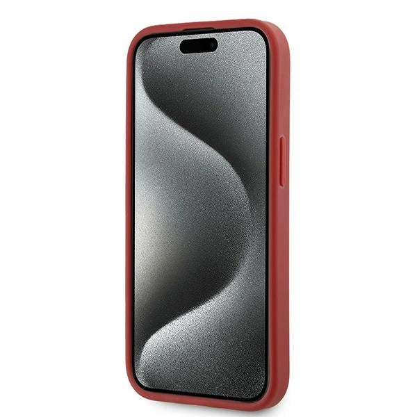 Karl Lagerfeld Diagonal Quilted Script case for iPhone 15 / 14 / 13 - red_4