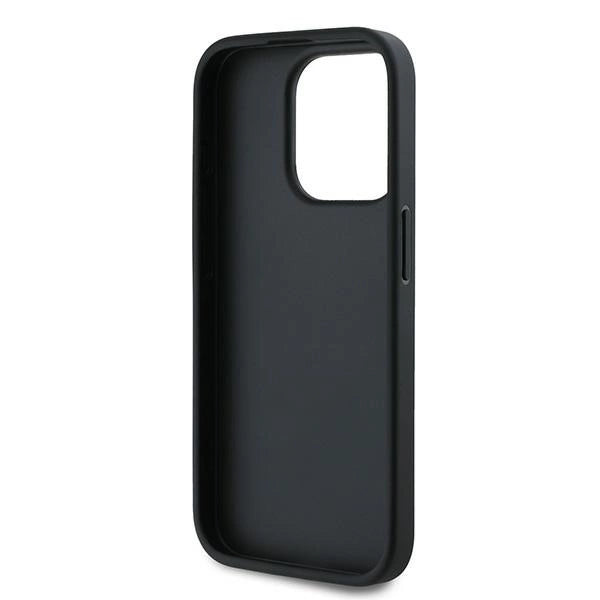 Karl Lagerfeld Diagonal Quilted Script case for iPhone 15 Pro Max - black_6