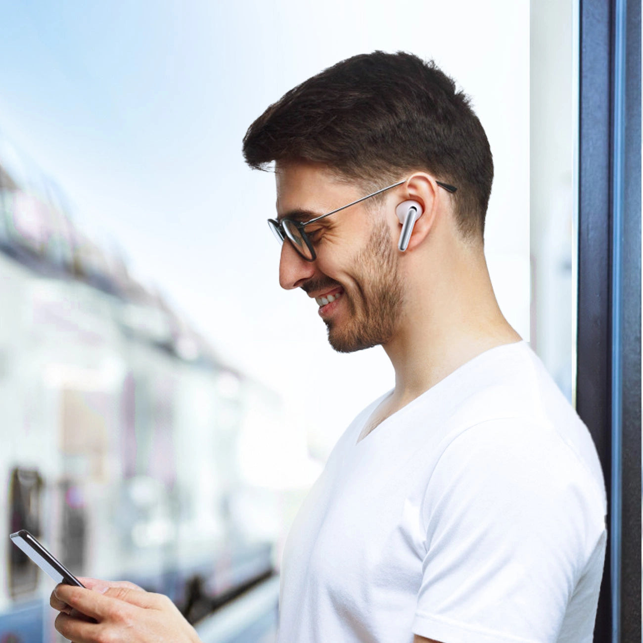 Joyroom Funpods JR-FN2 TWS in-ear headphones with Bluetooth 5.4, ANC function and IP54 protection - white_10