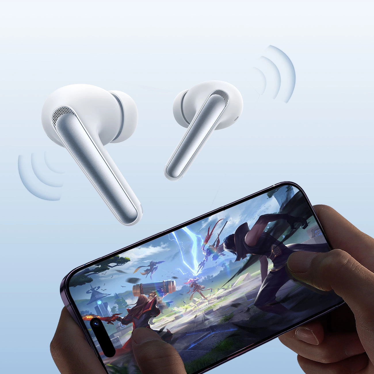 Joyroom Funpods JR-FN2 TWS in-ear headphones with Bluetooth 5.4, ANC function and IP54 protection - white_15