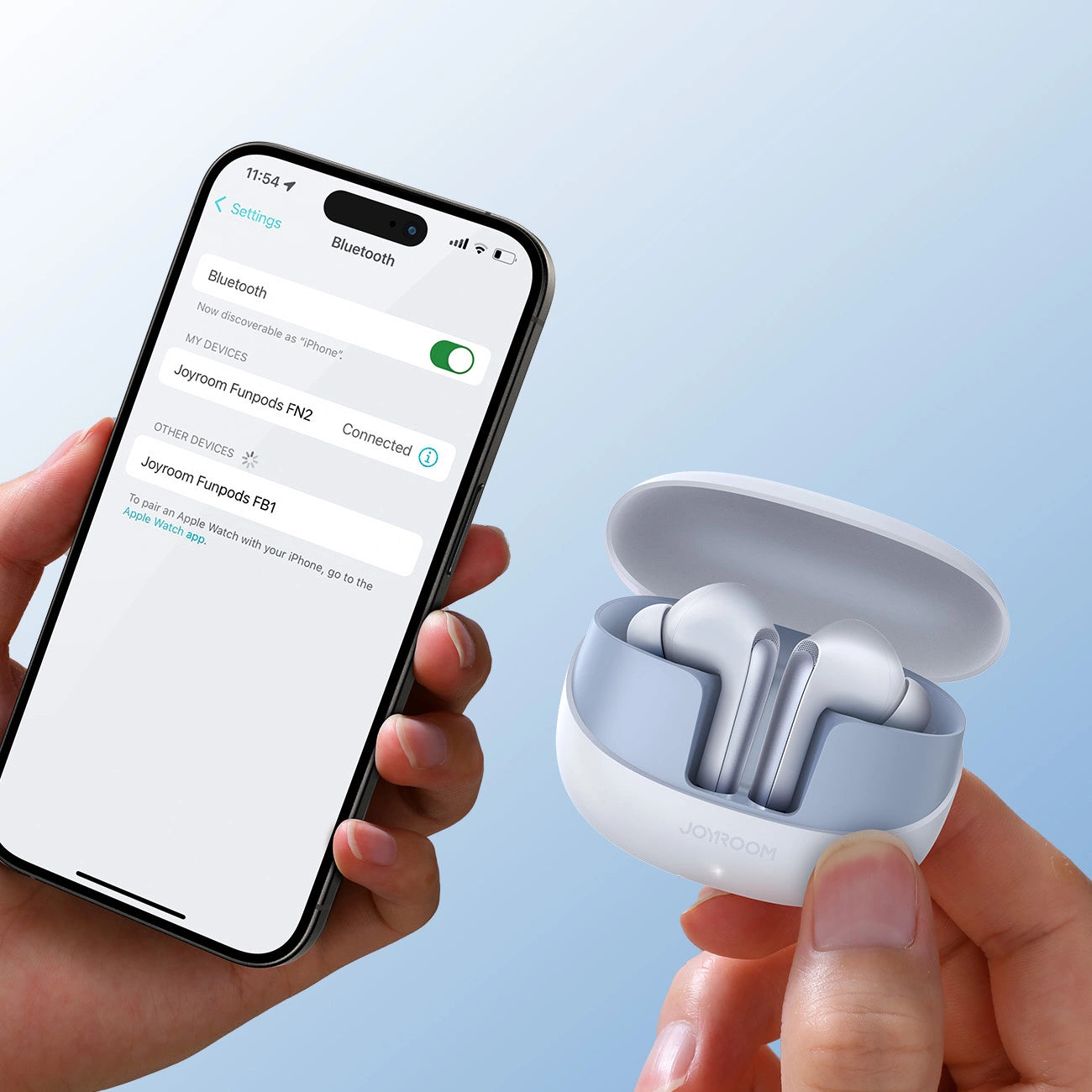 Joyroom Funpods JR-FN2 TWS in-ear headphones with Bluetooth 5.4, ANC function and IP54 protection - white_16