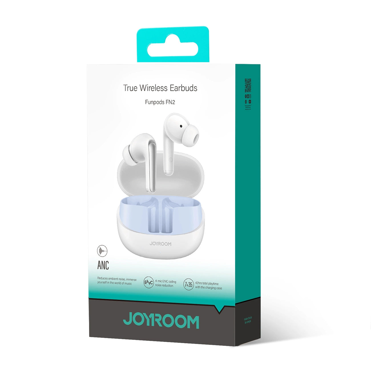 Joyroom Funpods JR-FN2 TWS in-ear headphones with Bluetooth 5.4, ANC function and IP54 protection - white_7