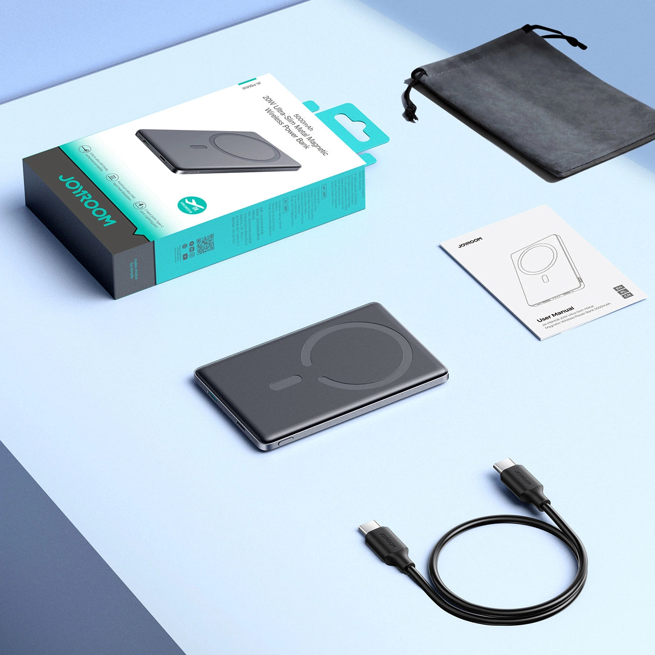 Powerbank Joyroom JR-PBM08 5000mAh 20W with inductive charging - gray_8