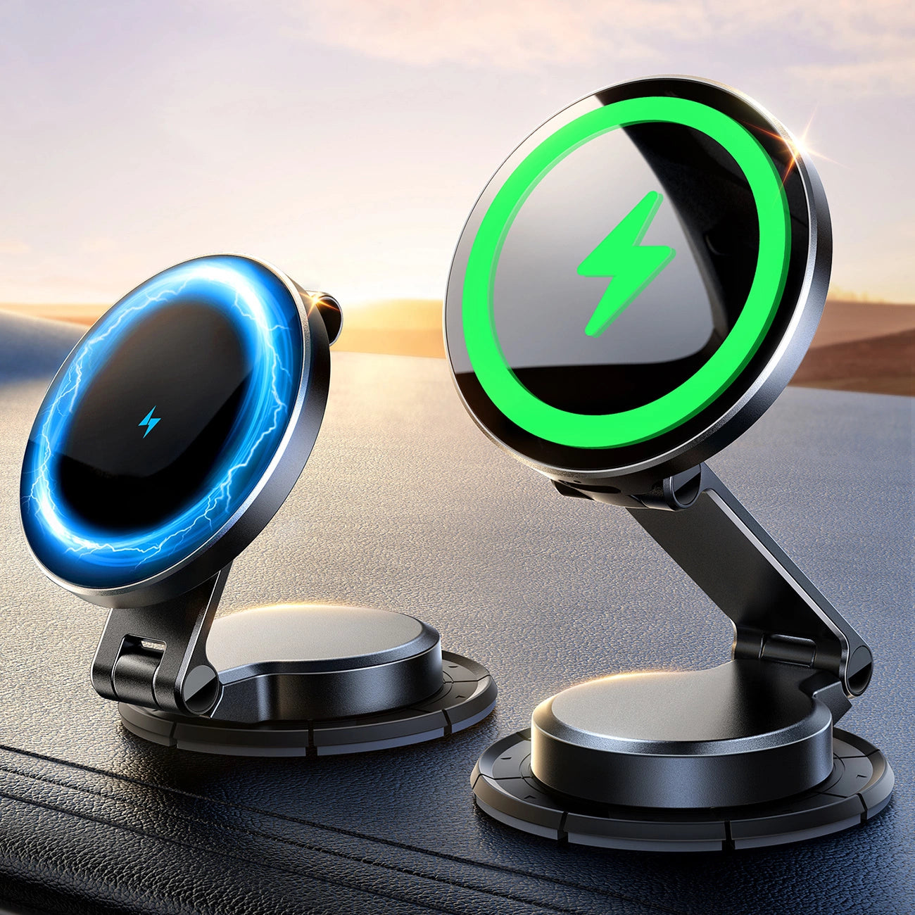 Joyroom JR-ZS408 magnetic holder with 15W inductive charger for car cockpit - black_5