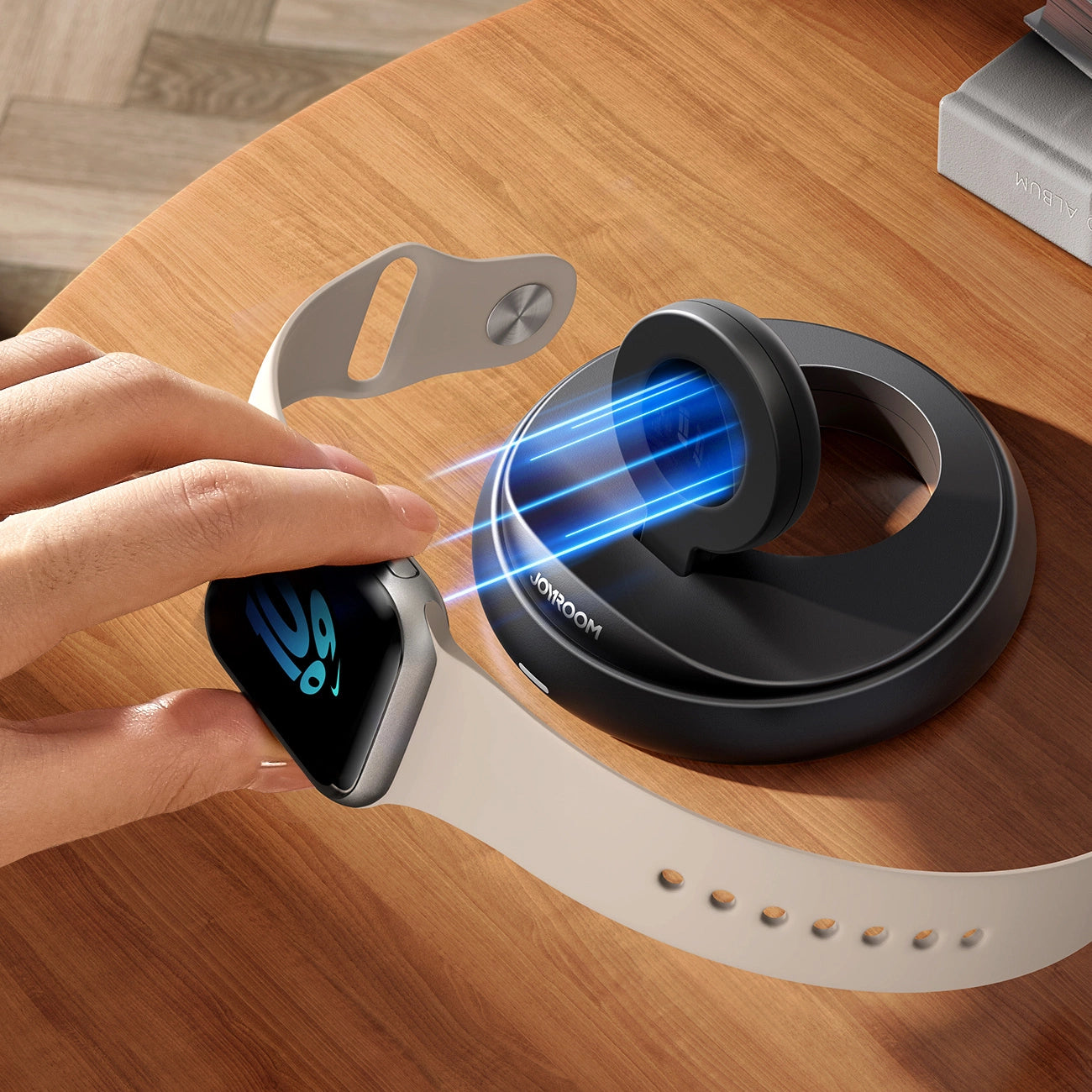 Joyroom JR-W12 foldable inductive charger for Apple Watch - black_9