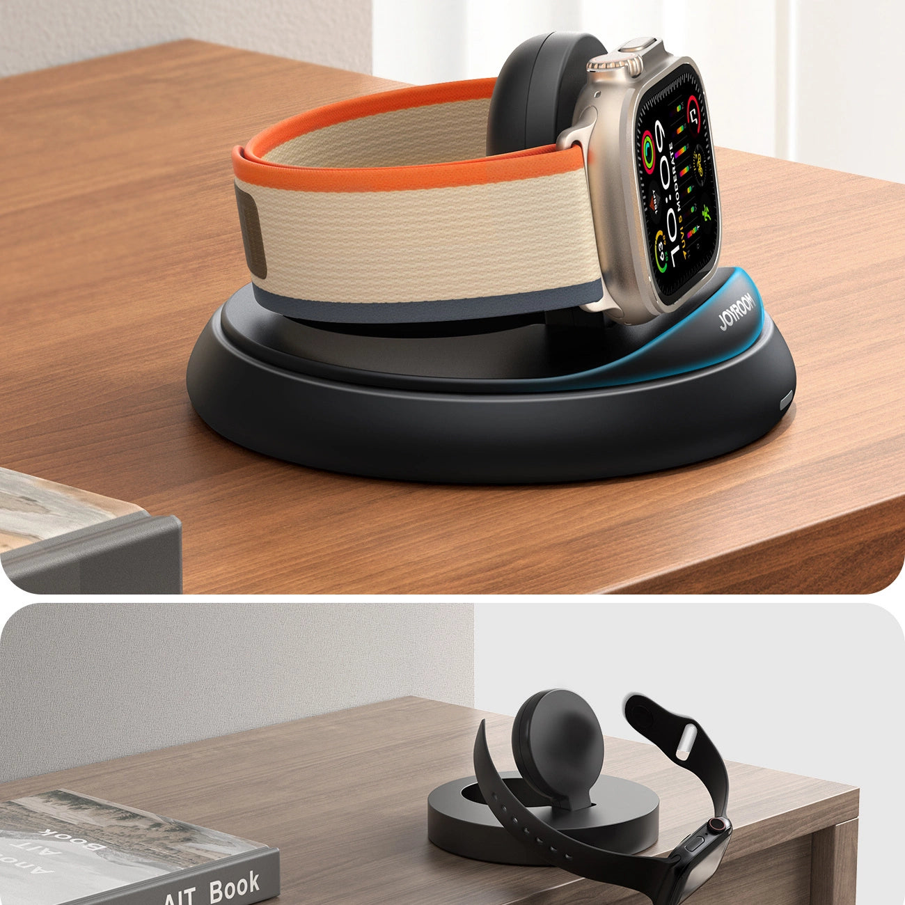 Joyroom JR-W12 foldable inductive charger for Apple Watch - black_7