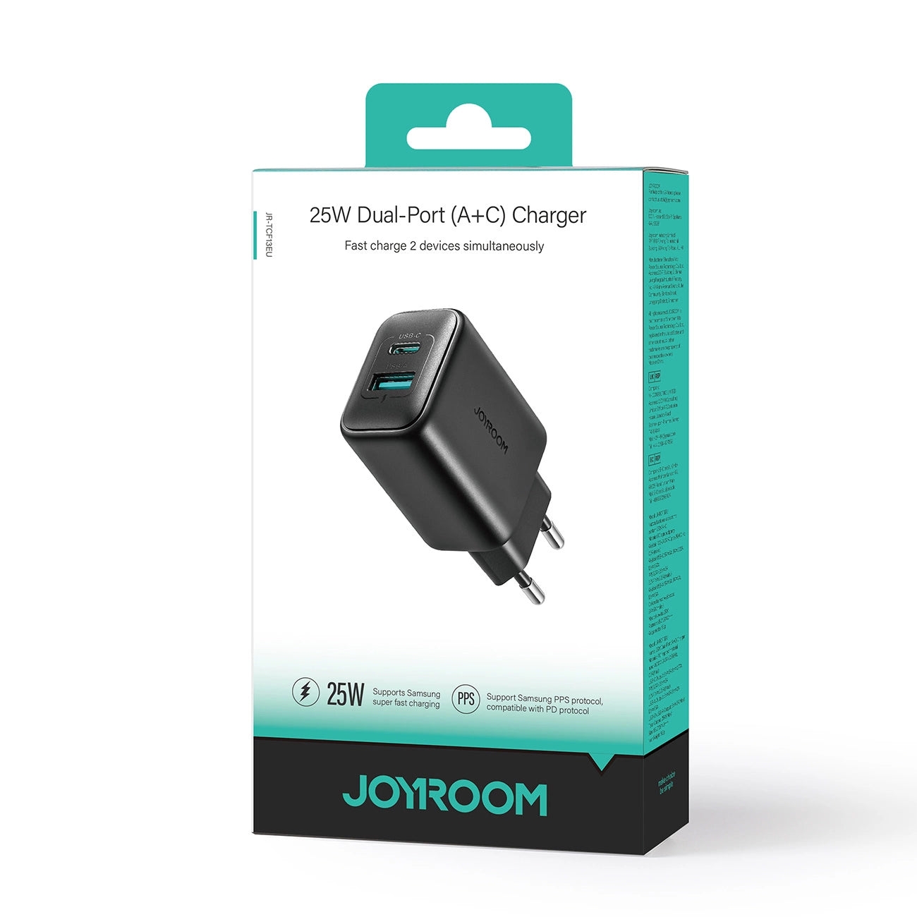 Joyroom JR-TCF13 network charger USB-C / USB-A 25W SFC / PPS / PD - black_7