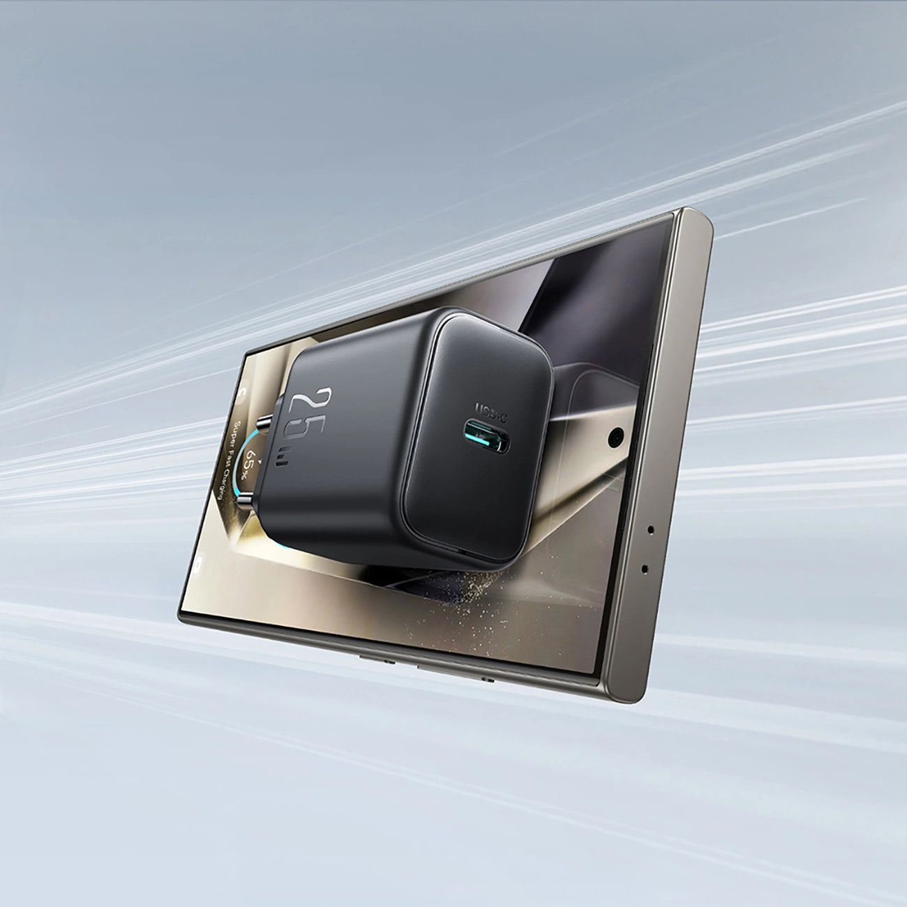 Joyroom JR-TCF23 network charger USB-C 25W SFC / PPS / PD - black + USB-C / USB-C cable 1m_10